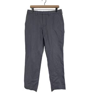 J Crew Mens Slim Bedford Gray Chino Trousers Size 32 x 29 100% Cotton Hemmed